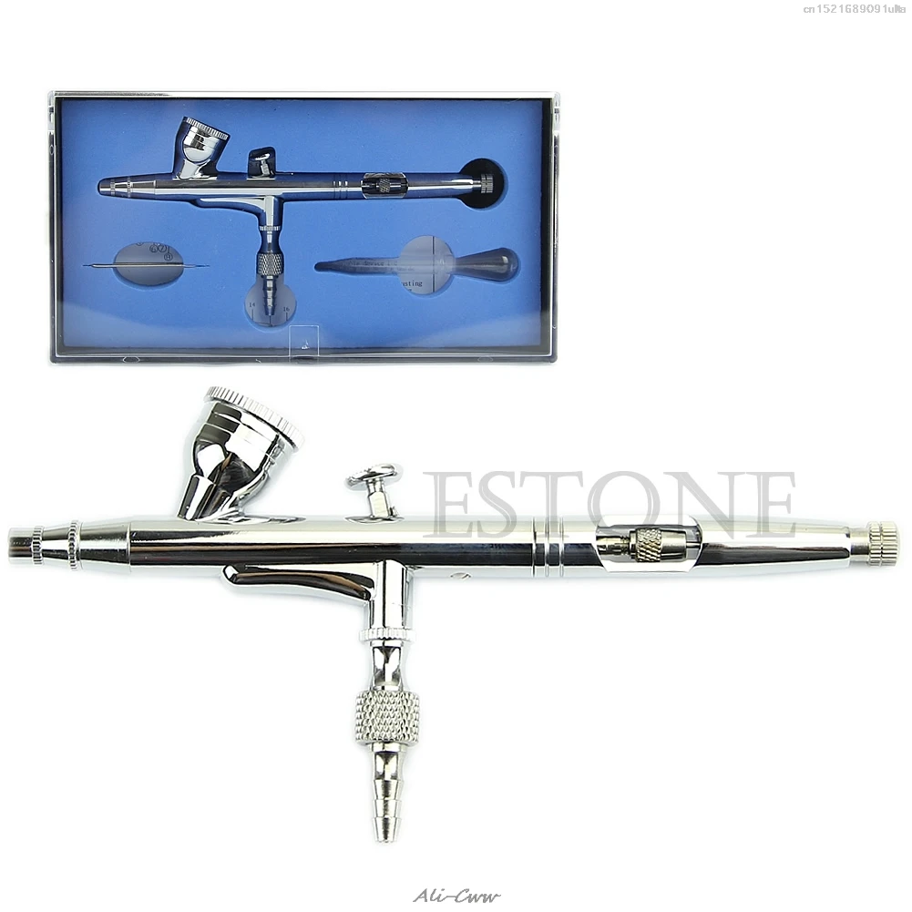 Tanie 2018 Dual Action Gravity Feed 0.2 0.3 0.35 0.5mm zestaw pistoletów natryskowych Airbrush narzędzia do tatuażu