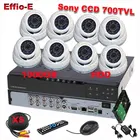 8CH Realtime D1 1080P HDMI DVR Touch Panel waterproof Sony CCD 700tvl IR security camera DIY System Kit 1TB HDD Free shipping
