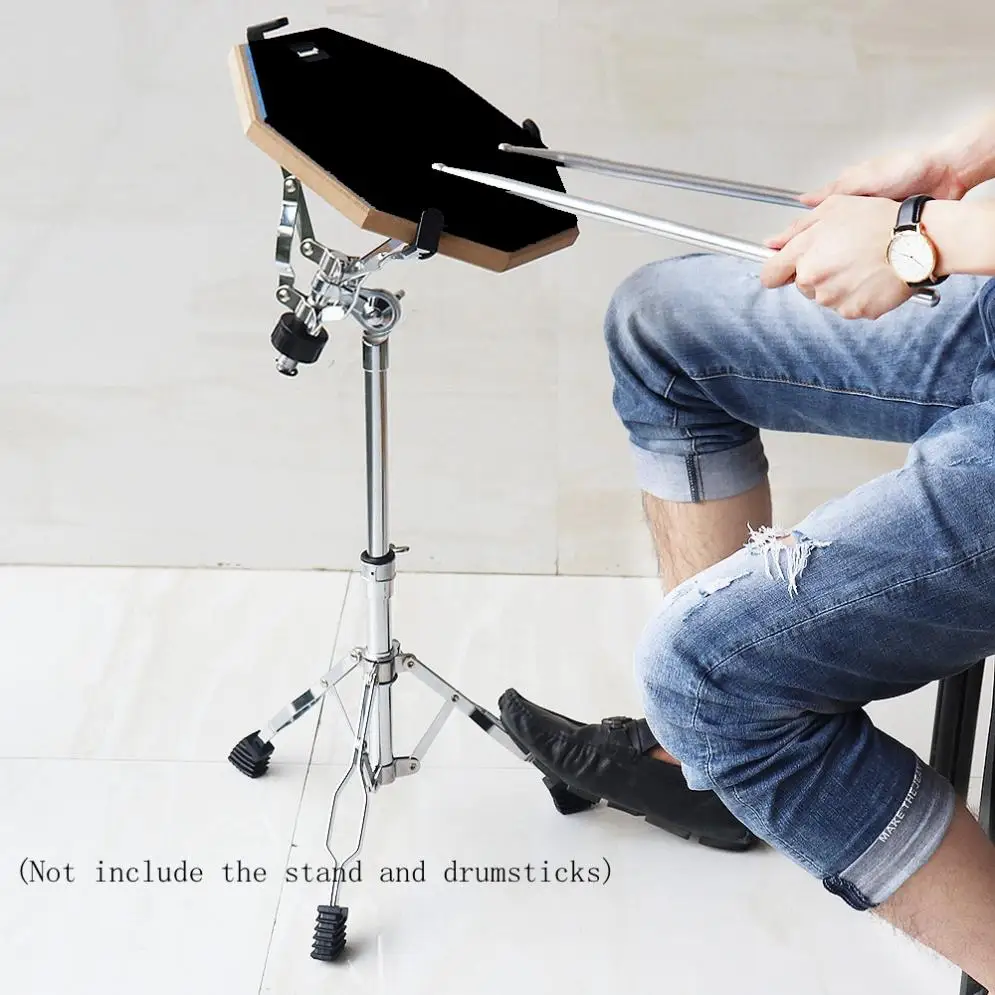 

12 Inch Rubber Wooden Dumb Drum Practice Training Drum Pad for Jazz Drums Exercise Percussion Instruments Parts Accessories
