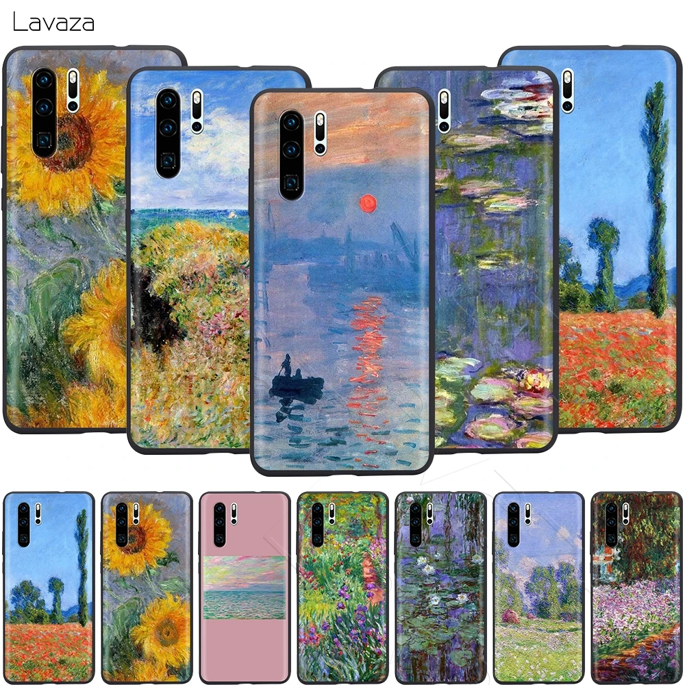 Lavaza Claude Monet Garden Lotus Bridge Case for Huawei Mate Y7 Y9 P8 P9 P10 P20 P30 P40 Max Lite Pro P Smart Mini |