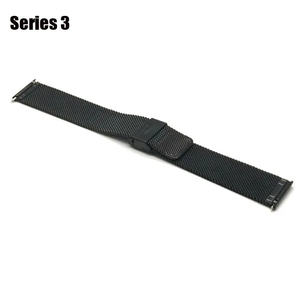 s3 black Ремешок для часов Huami Amazfit Pace Stratos 2 металлический ремешок из нержавеющей стали для Amazfit ремешок Bip браслет на запястье 20 мм 22 мм - Цвет: s3 black