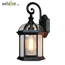 Европейский ретро Настенный Светильник Бра Открытый водонепроницаемый крыльцо настенная лампа для сада на стене пейзаж балкон лампа