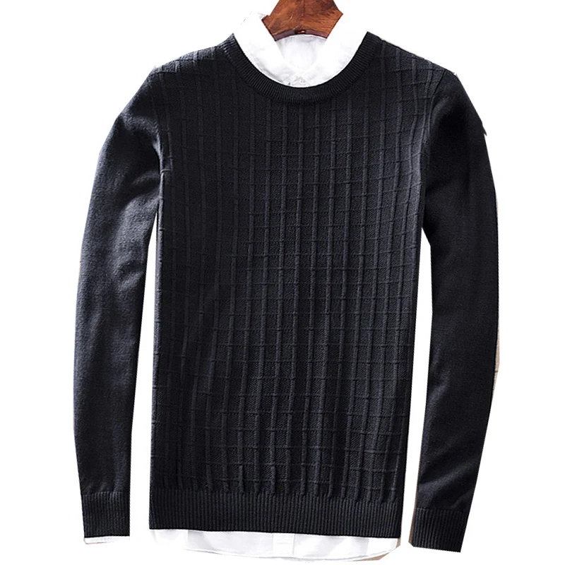 Cashmere Wool Sweater Men 2019 Autumn Winter Slim Fit Pullovers Men Argyle Pattern O-Neck Pull Homme Christmas Sweaters
