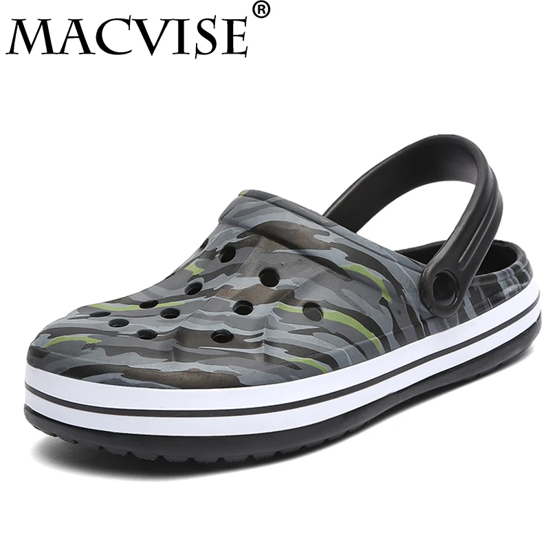 

Macvise Croc Shoes Men Jelly Beach Sandals Summer Slip on Garden Eva Clogs Outdoor Camouflage Sandals Zapatillas Para Hombre