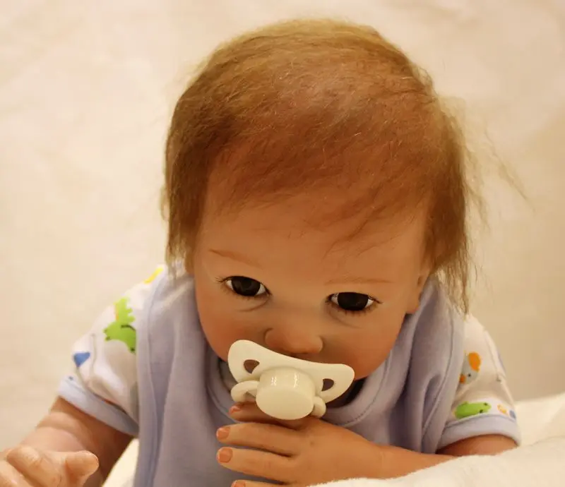 Реалистичные Новорожденные 48 см ручной работы реалистичные для новорожденных Кукла реборн Мягкий силиконовый винил волос корнями подарок