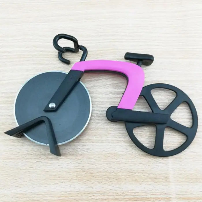 Велосипед нож для пиццы колеса из нержавеющей стали пластиковый велосипед ролик для пиццы измельчитель слайсер кухонный гаджет 669
