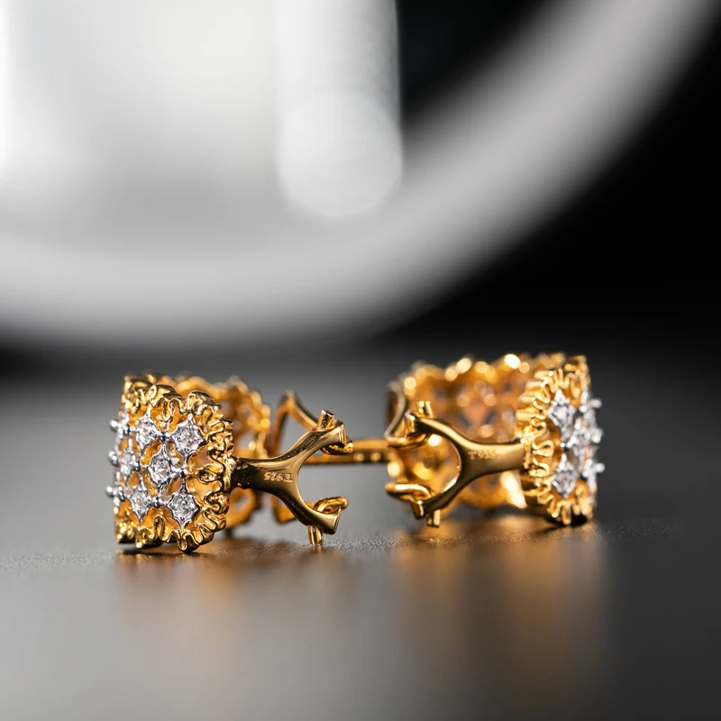  925 argent Zircon oreille goujon bijoux femmes cour européenne style vintage