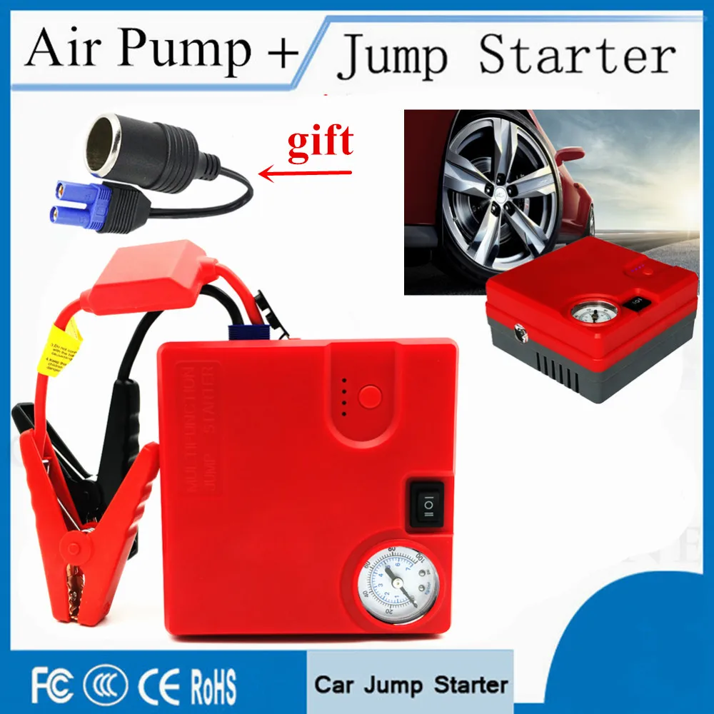

Portable 16800mAh Car Jump Starter 12V Starting Device Power Bank Super Car Tire Inflatable Pump Car Battery Booster Charger CE