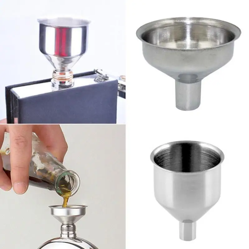 Silver Filter Hopper Durable Stainless Steel Funnel For Bottle Flasks
