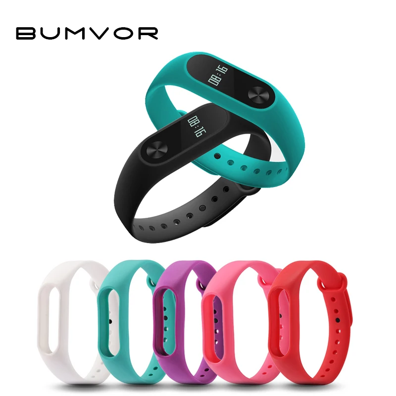 1 шт. силиконовый цветной ремешок BUMVOR для браслета Xiaomi mi Band 2 аксессуары 2|Ремешки