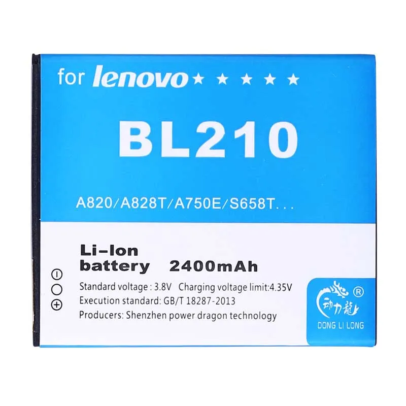 

BL210 Battery for Lenovo S820 A656 A658t Mobile Phone Battery Donglilong