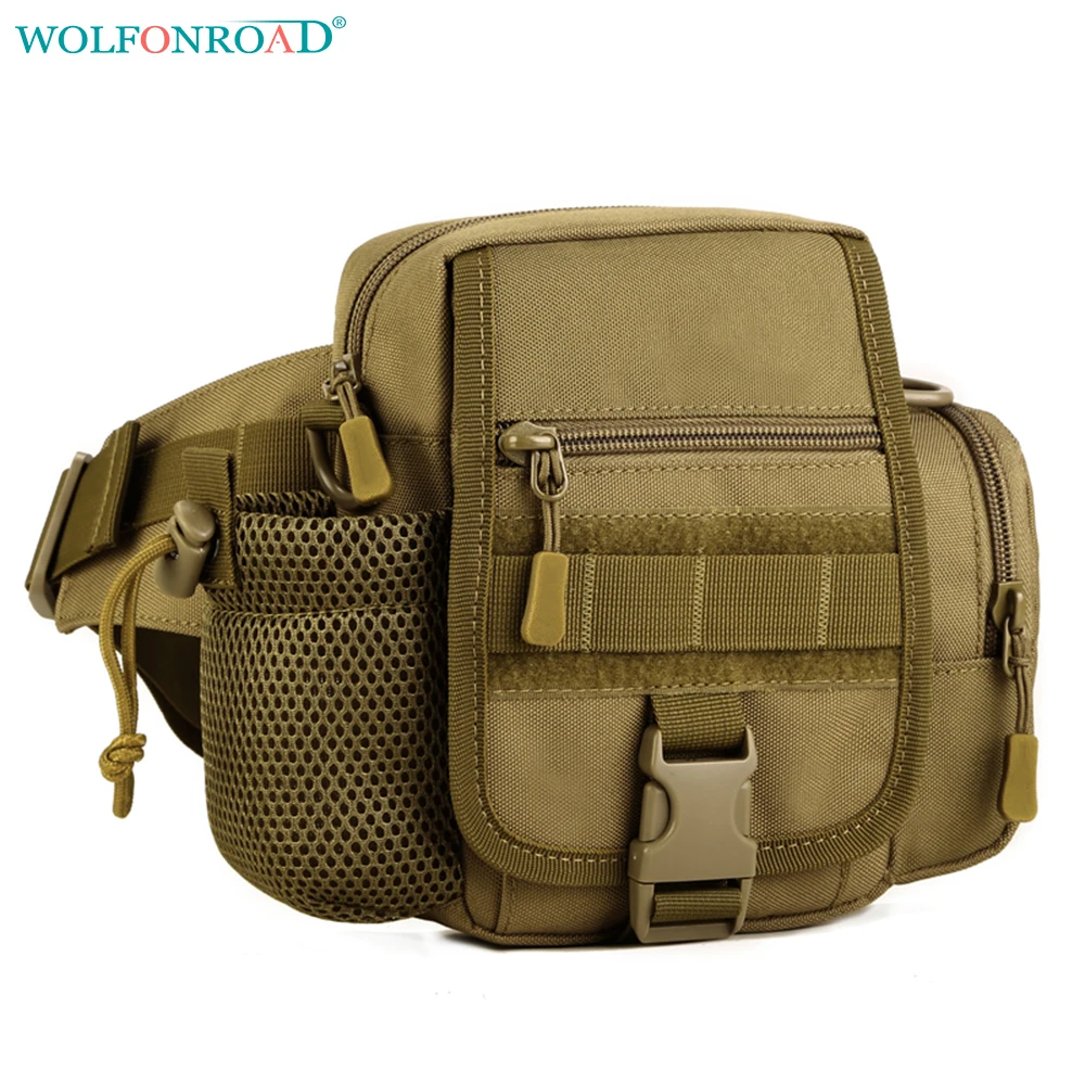 

WOLFONROAD Men Tactical Waist Bag Sport Fanny Pack BELT BAG Outdoor Military Messenger Bags Men's Hiking Cycling Bag L-SHZ-57