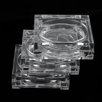 

3Pcs Empty Blush Powder Cases Makeup Foundation Box Cosmetics Container Clear Makeup Tools Accessories Kits