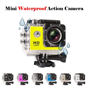 

HD 1080P Mini Sports Camera Waterproof Micro Video Cam with 2 Inch LCD Screen Car Bike Camcorder Outdoor Small Action Recorder