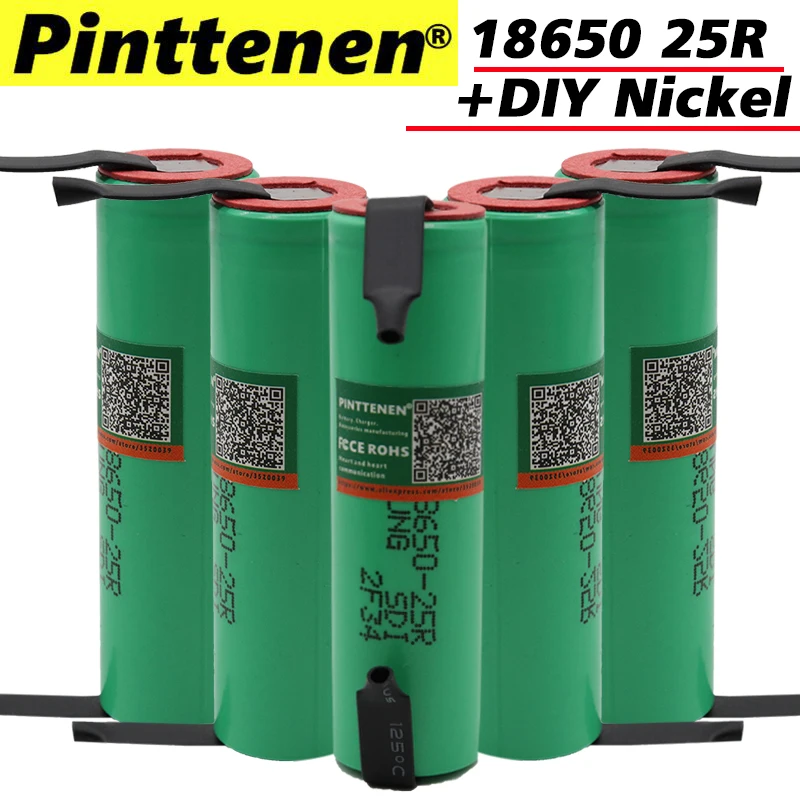 1/2/3/4/10 PCS original de 18650 2500 mAh batera INR 18650 25R 3,6 V de 20A dedicado de energa de la batera PRR+ de nquel