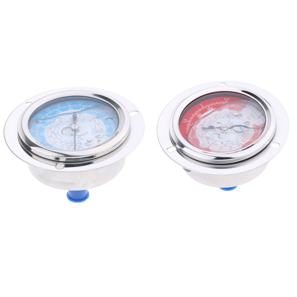 2PCS Liquid Filled Pressure Gauge for Water Oil Hydraulic 3.8MPa 1.8MPa