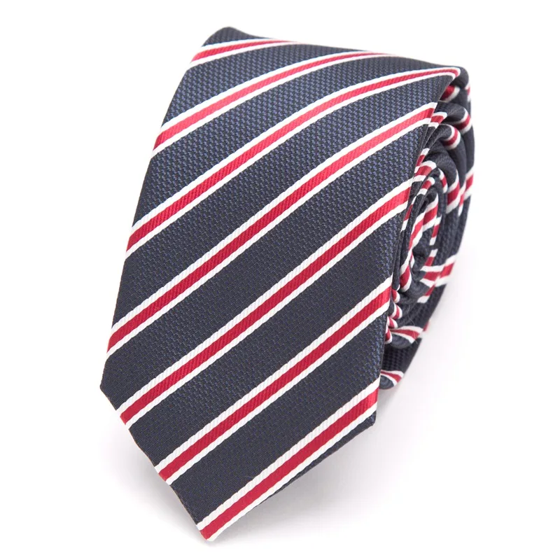 Мужские галстуки модные тонкие роскошные галстуки в полоску 6 см галстуки для мужчин бизнес Свадебный жаккардовый галстук бабочка мужской Платье рубашка Повседневная Gravata - Цвет: YJ-18-E16