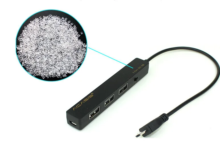 Acasis H027 мобильный планшетный ПК зарядный кабель OTG Micro USB HUB 3 Порты одновременной зарядки Мощность трансмиссионный кабель 10070TW