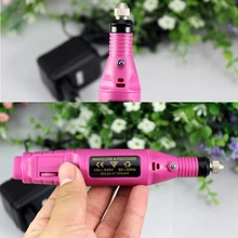 Горячая 1 Набор 6 бит ЕС США вилка порошок электрическая для ухода за ногтями сверло тусклый полировальный карандаш шлифовальный станок для ногтей аксессуары набор инструментов