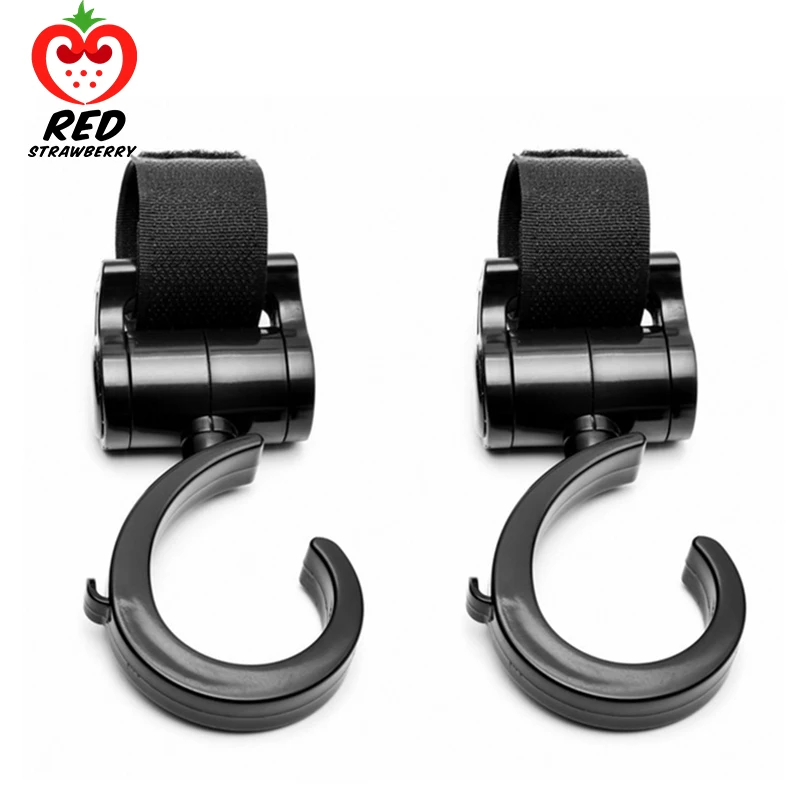

1 Pair Multifunctional Baby Stroller Hook 360 Swivel Hanger Hooks Storage Bag Baby Pushchair Carriage Stroller Accessories