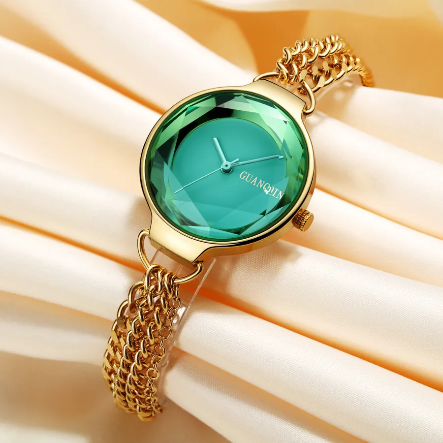 Новые женские часы-браслет сапфировые женские золотые наручные часы для женщин женские часы из нержавеющей стали водонепроницаемые часы reloj mujer