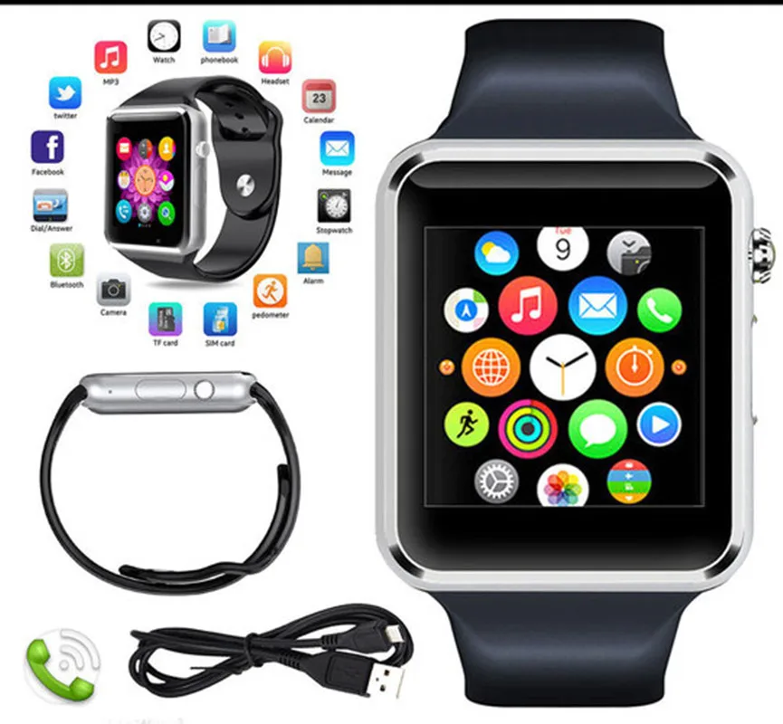 

A1 Smart Watches Men Women Smartwatch Support TF 2G Sim Card Camera for Android Phone Bluetooth Wristwatch Masculino saati