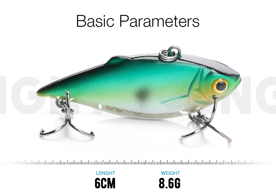 6 см 8,6 г рыболовные погремушки VIB приманки жесткие кренкбейты рыболовные искусственные приманки рыба/Щука тонущие воблеры рыболовные снасти приманка