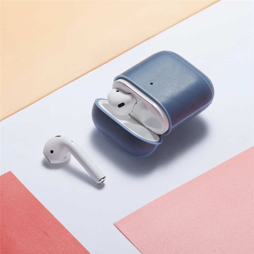 Для AirPods кожаный чехол высокого качества для беспроводных наушников Защитный чехол Аксессуары для Airpod кожаный чехол 2 1 Универсальный