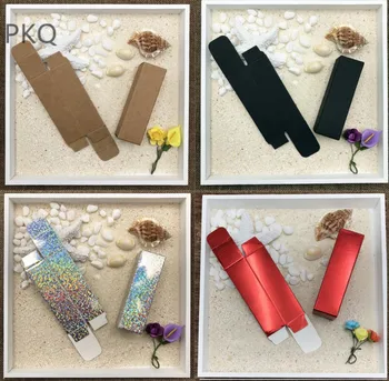 

100pcs Black Kraft Paper Cardboard Box Small Lipstick Box Tube Cosmetic Perfume Bottle Box Essential Oil Bottle Packaging Box