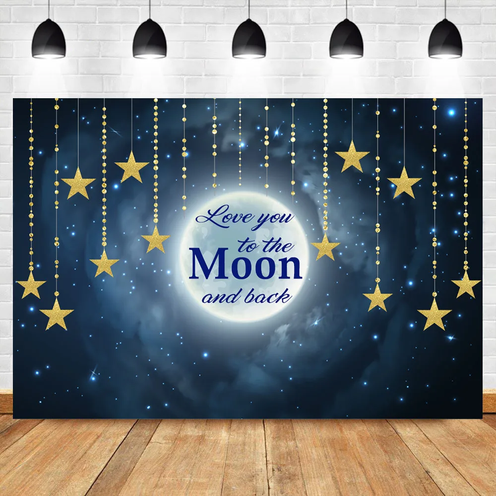 

NeoBack Little Stars Custom Photography Background Night Starry Sky Moon Photography Backdrops Studio Shoots