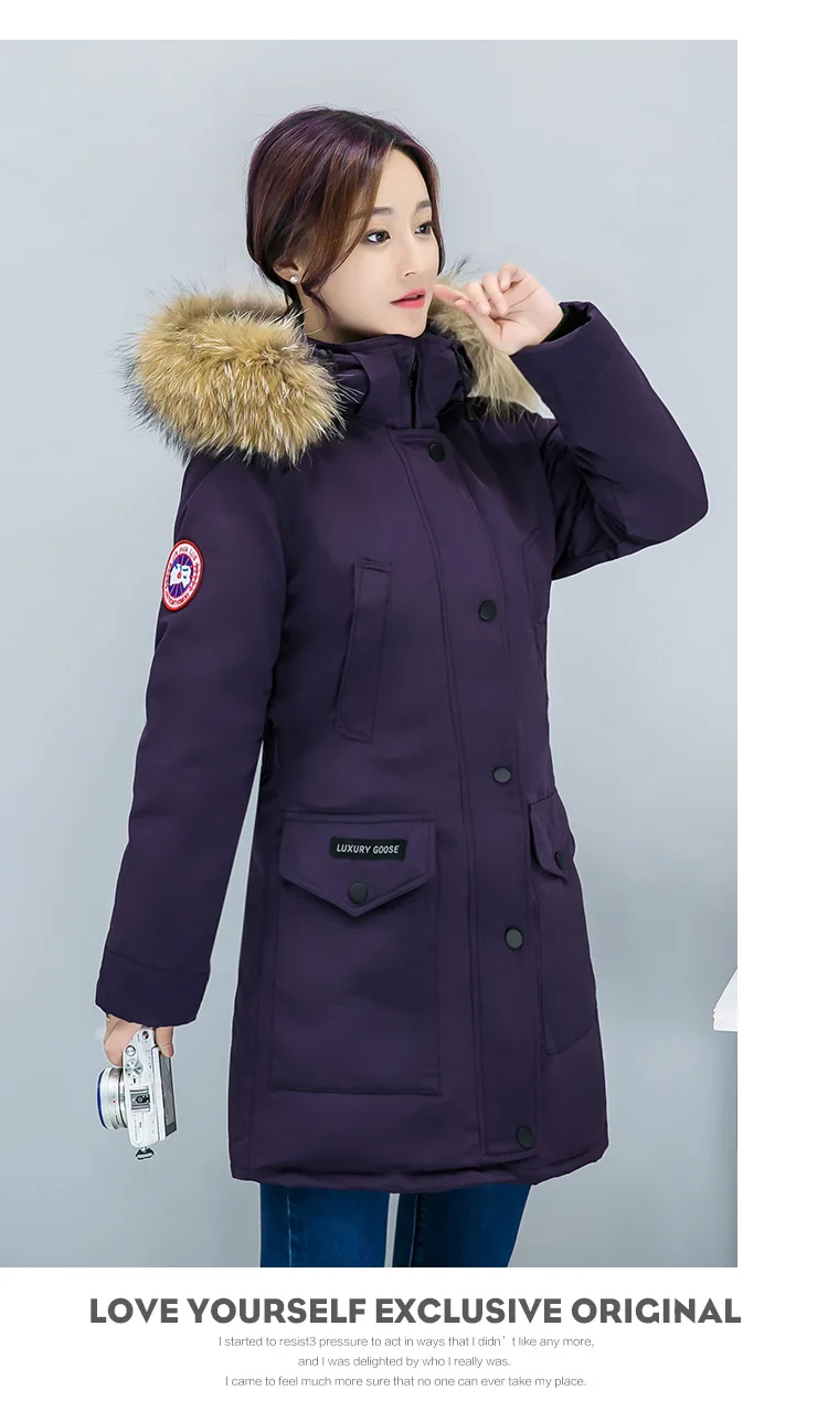 New winter cotton jacket female hooded women's long big yards thickening parkas manufacturer wholesale HS7373