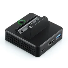 Портативный Переключатель HDMI Dock, HDMI 4K@ 30 HZ Стыковочный модуль-преобразователь для nintendo Switch с usb type C 3,0 power output port док-станция