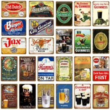 Пивные металлические вывески, художественный плакат, антикварная тарелка, для клуба, паба, для дома, декоративная тарелка, Тики, бар, вечерние, гриль, ретро стикер на стену