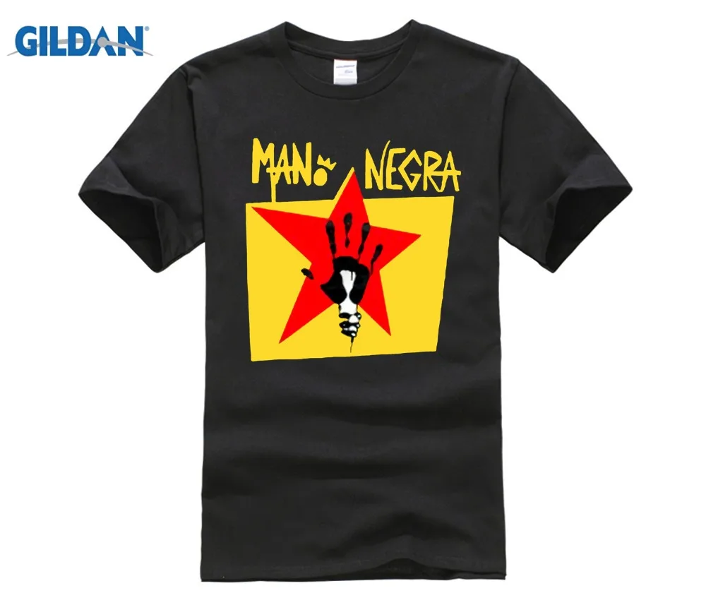 

New Mano Negra Manu Chao Rock Band Men's Black T-Shirt Size S M L XL 2XL High Quality Top Tee T Shirt
