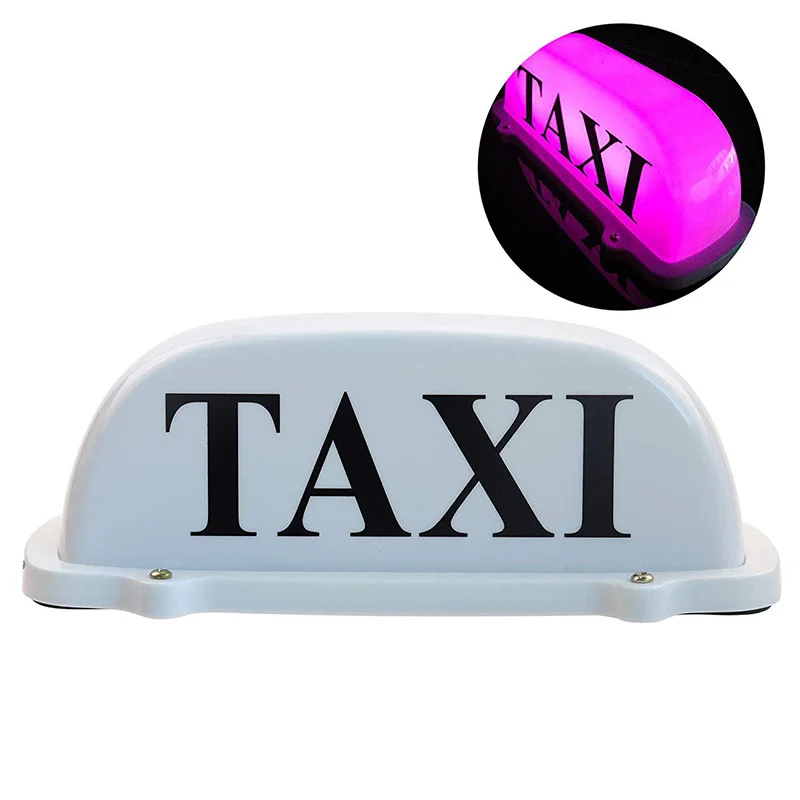 

Magnetic LED Taxi Sign Car Roof Light Warning Lamp with Cigarette Charger 3M Line for 12V Vehicles