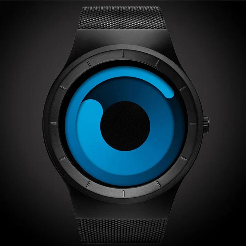 

GEEKTHINK New Creative Rotation Men Watches 2018 Stainless Steel Mesh Strap Quartz Sport Watch Men Fashion Relogio Masculino