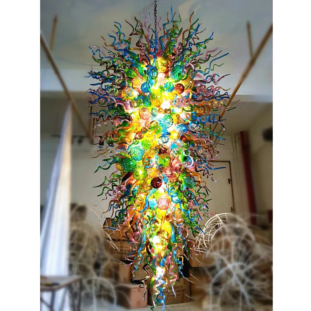 Us 11060 30 Offgroße Moderne Led Kristall Blasen Multicolor Glas Rohr Diy Kronleuchter In Kronleuchter Aus Licht Beleuchtung Bei Aliexpress