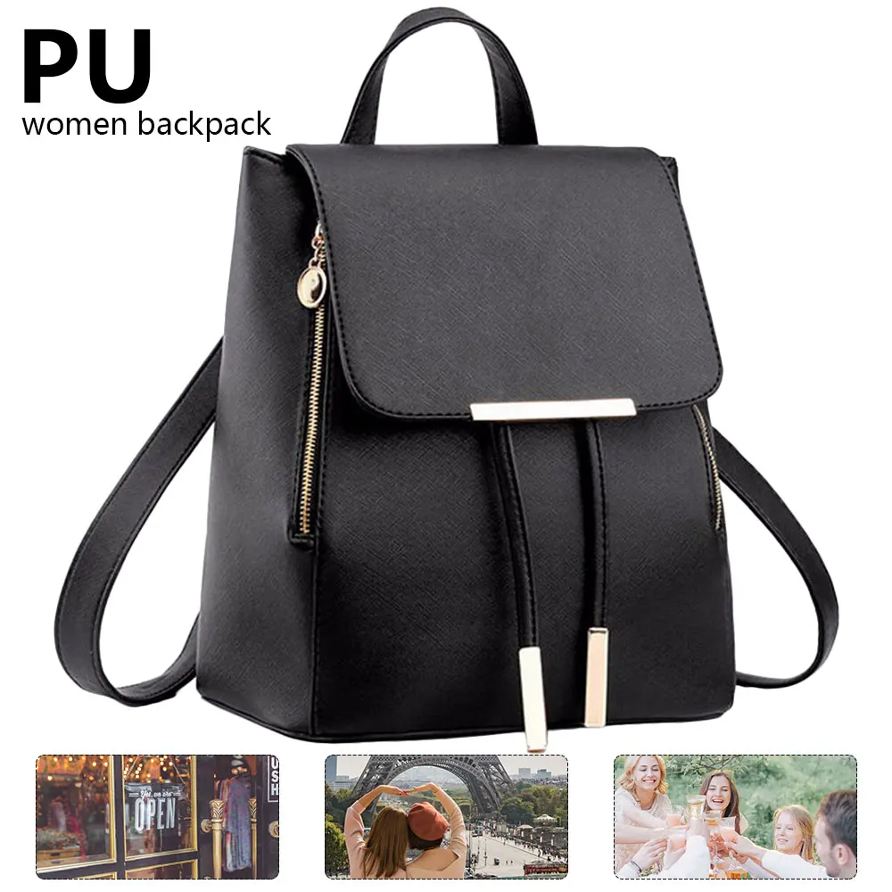 

2019 Backpack Women Pu Leather Female Backpacks Teenager School Mochila Feminina Rucksack Mochilas Mujer