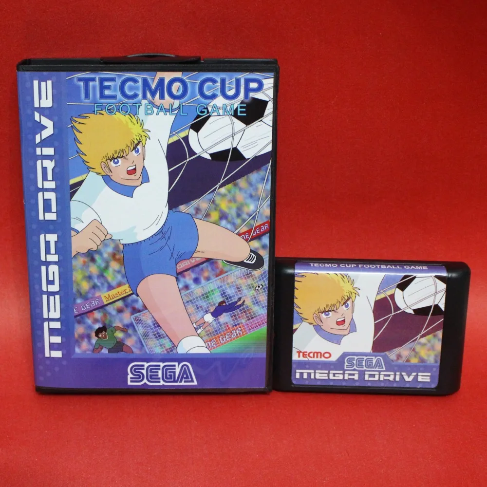 Captain Tsubasa (Tecmo Cup Football) 16 битная MD карта с розничной коробкой для Sega MegaDrive Видео