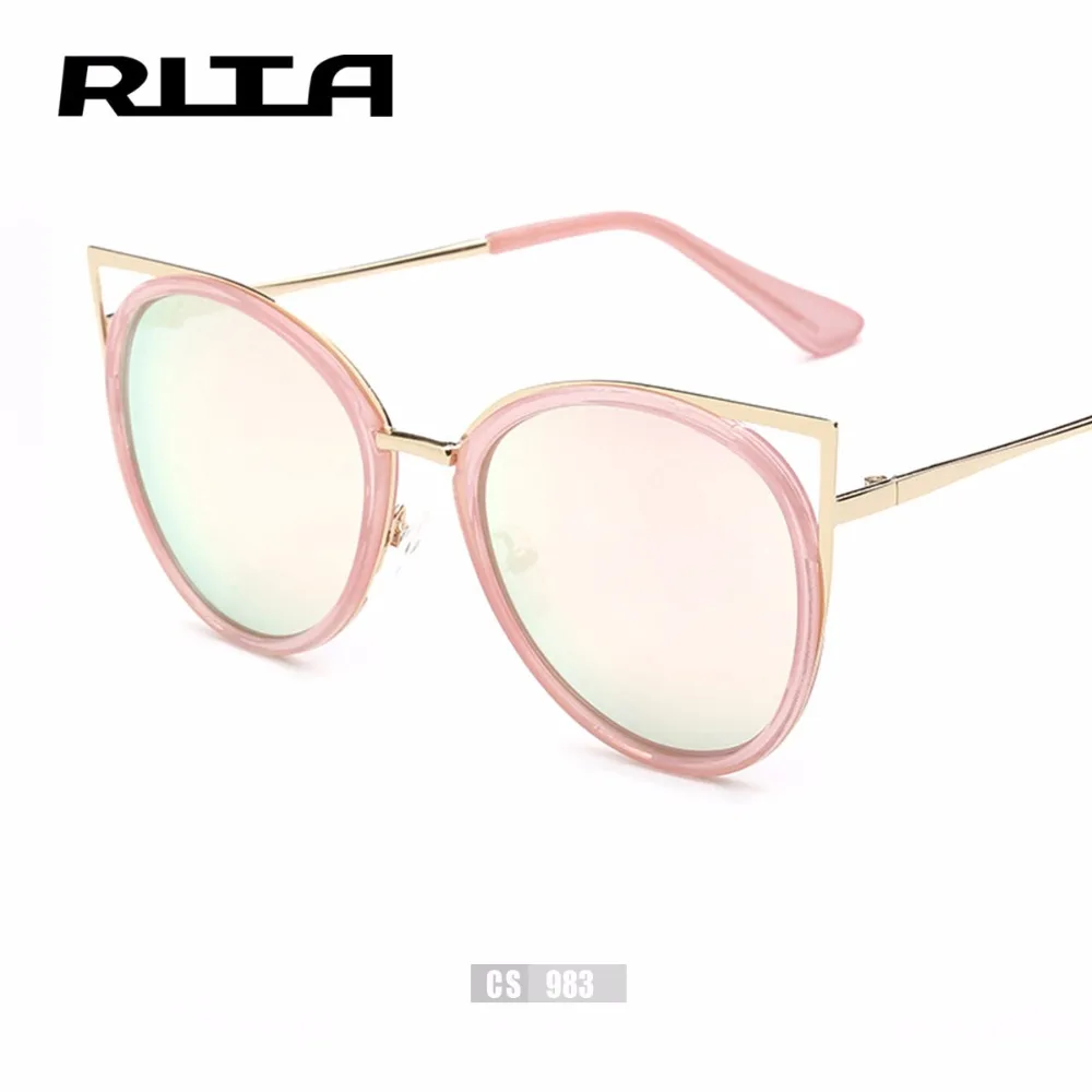 New Рита Металла Способа Ретро Винтаж Cat Eye Солнцезащитные Очки CS983 Зеркало Женский