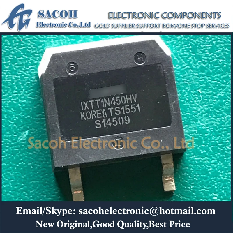 

New Original 1PCS IXTT1N450HV IXTT1N450 1N450 OR IXTT02N450HV OR IXFT12N100QHV TO-268 1A 4500V Very High Voltage Power MOSFET