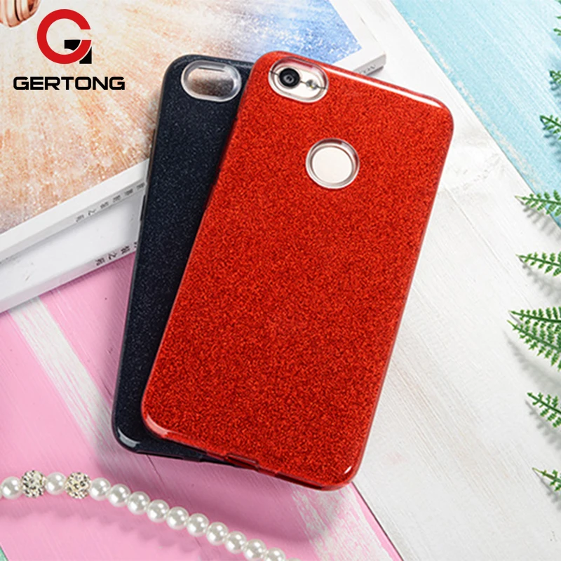 

GerTong 3 in 1 Glitter Bling Phone Case for Xiaomi Redmi Note 4 4X Global Version 5A Luxury Shining Cover for Xiaomi Mi A1 5X