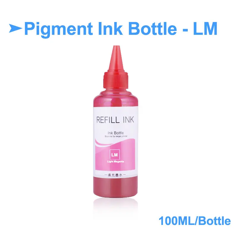 100 мл/бутылка пигментные чернила для Epson L800 L805 L1300 TX109 TX117 S22 CX3900 CX4300 CX7300 принтер чернила пигментные чернила бутылка для Epson - Цвет: Light Magenta-100ml