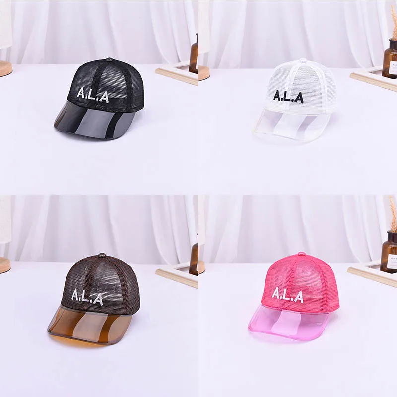 

2019 New Fashion Baseball Caps Health Outdoor Transparent Breathable Mesh Cap Velcro adjustment Baseball Hat For Kids Boys Girls