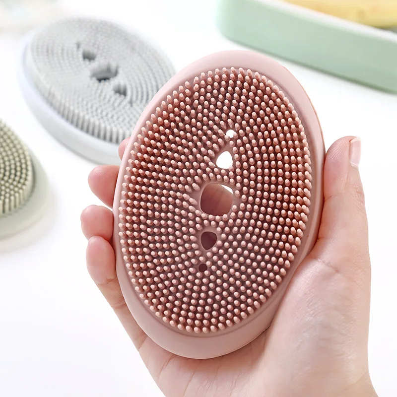 

2 In 1 Silicone Laundry Brush Multifunctional Washing Cleaning Kitchen Bathroom Brush Soap Sponge Storage Container Box