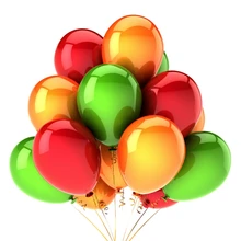Золотые Зеленые Белые воздушные шары 3,2 г 12 дюймов 10 шт./партия надувные латексные гелиевые шары Свадебные украшения для дня рождения воздушная игрушка