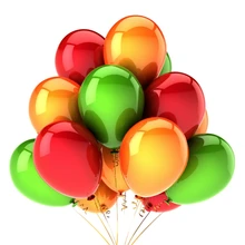 Gold Green White Balloons 3.2g 12Inch 10pcs/lot Inflatable Latex Helium Balloons Wedding Happy Birthday Party Decoration Air Toy