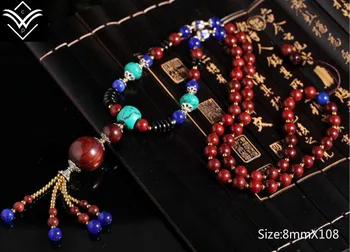 

Red Sandalwood 8mmX108 High Desnsity Fashion Female Necklace
