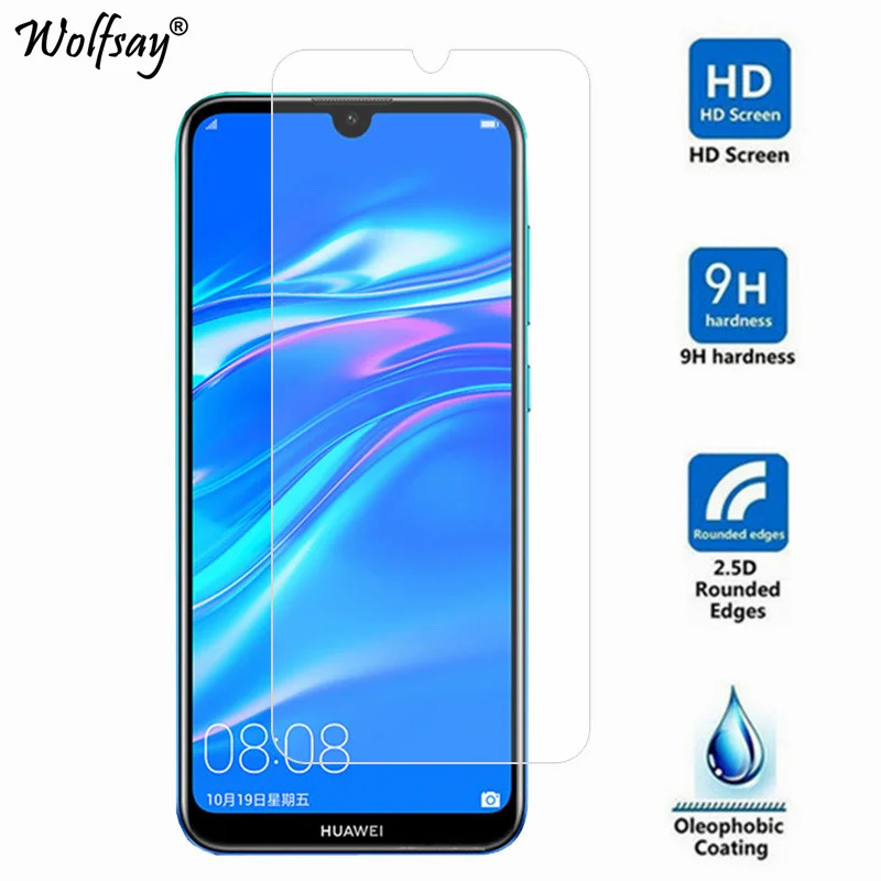 2PCS Tempered Glass For Huawei Y7 Pro 2019 Screen Protector Premium Protective Film Enjoy 9 DUB-L22 | Мобильные телефоны и