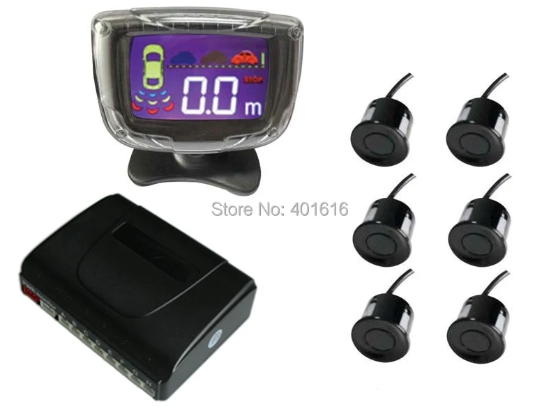 

car parking sensor 6sensors+3.5 display Rearview system, auto Parking Assistance LCD display freeshippingDT500-6